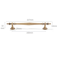 Load image into Gallery viewer, 3", 3.78", 5", 6.3" Aged Brass & Antique Bronze Kitchen Handles | Unique Cabinet & Wardrobe Pulls, Drawer & Cupboard Knobs, Hardware
