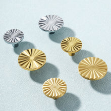 Load image into Gallery viewer, Solid Brass Round Sun Knobs & Pulls | Gold Chrome | Cabinet, Drawer, Dresser & Kitchen Hardware