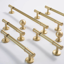 Load image into Gallery viewer, 3.78", 5", 8.8" Unique Solid Brass Knobs & Pulls | Cabinet, Drawer, Dresser, Cupboard & Kitchen Handles, Hardware