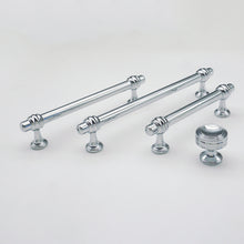 Load image into Gallery viewer, 3.78", 5" & 6.3" Polished Chrome Modern Kitchen Pulls | Solid Cabinet Handles, Drawer Knobs & Dresser Handles | Kitchen Hardware
