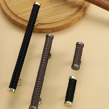 Load image into Gallery viewer, 3"-12.6" Unique Leather Knobs, Pulls & Handles (Brown, Black) | Cabinet, Dresser, Kitchen Cupboard, Wardrobe & Closet Hardware