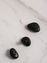 Load image into Gallery viewer, Minimalist Black Brass Irregular Pebble Cabinet Knobs, Modern Small Drawer & Wardrobe Handles