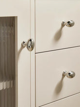 Load image into Gallery viewer, Titanium Silver French Oval Pigeon Egg Brass Knobs, Single Hole Pull Handles for Cabinets, Drawers & Wardrobes