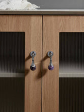 Load image into Gallery viewer, French Mid-Century Chrome Brass Crystal Pendant Pulls, Modern Minimalist Handles for Drawers, Shoe Cabinets & Wardrobes