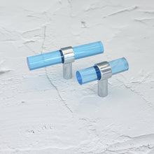 Load image into Gallery viewer, Blue Acrylic Knobs & Pulls | Customized Dresser, Cabinet Door & Bathroom Handles, Hardware