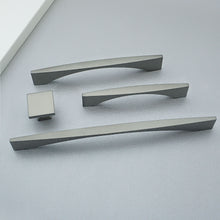 Load image into Gallery viewer, 3.75", 5", 7.55" Dark Gray & Matte Black Modern Drawer Pulls | Dresser Knobs, Kitchen Cabinet Handles & Hardware