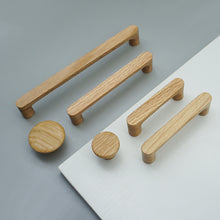 Load image into Gallery viewer, 3"-8.8" Walnut Wood Knobs, White Oak Pulls & Handles | Cabinet, Drawer, Cupboard & Dresser Hardware