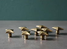 Load image into Gallery viewer, Art Deco Hollow antique bronze Solid Brass Cross Knobs | Custom Engraved Cabinet Drawer Pull Handles