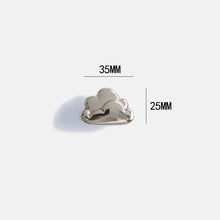Load image into Gallery viewer, Mid-Century Irregular Brass Drawer Pulls, Titanium Silver Star & Cloud Small Cabinet Knobs for Kids Room