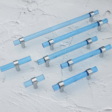 Load image into Gallery viewer, Blue Acrylic Knobs & Pulls | Customized Dresser, Cabinet Door & Bathroom Handles, Hardware
