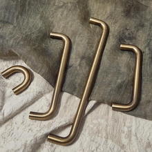 Load image into Gallery viewer, Minimalist Antique Bronze & Aged Brass Cabinet Handles | Large 500mm Drawer Pulls, Kitchen Knobs & Brass Hardware