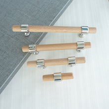 Load image into Gallery viewer, 2.5", 3", 3.78", 4", 5", 6.3", 7.55", 8.8" & 10" Beech Wood Drawer Pulls | Cupboard, Cabinet & Dresser Knobs, Closet Wardrobe Handles