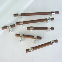 Load image into Gallery viewer, 3", 4", 5", 8.8", 10" & 12.6" Walnut Wood Cabinet Handles | Drawer Pulls, Dresser & Closet Wardrobe Knobs | Cupboard Pulls