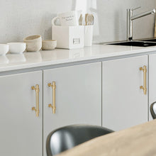 Load image into Gallery viewer, 2.5", 3", 3.78", 5", 7.55" Solid Brass Cabinet Handles | Dresser & Drawer Pulls, Kitchen Cupboard & Closet Wardrobe Knobs