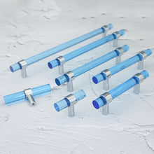 Load image into Gallery viewer, Blue Acrylic Knobs & Pulls | Customized Dresser, Cabinet Door & Bathroom Handles, Hardware