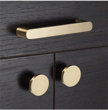 Load image into Gallery viewer, 3.78", 5", 6.3" & 7.55" Brushed Brass, Black & Coffee Bronze Cabinet Knobs | Drawer Pulls for Dresser, Kitchen, Wardrobe & Cupboard Handles