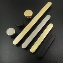 Load image into Gallery viewer, 2.5", 3.75", 5" & 7.55" Brushed Brass, Black & Nickel Drawer Pulls | Kitchen Cabinet Knobs & Closet Wardrobe Handles | Kitchen Hardware
