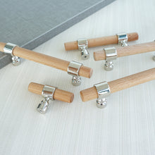 Load image into Gallery viewer, 2.5", 3", 3.78", 4", 5", 6.3", 7.55", 8.8" & 10" Beech Wood Drawer Pulls | Cupboard, Cabinet & Dresser Knobs, Closet Wardrobe Handles