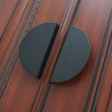 Load image into Gallery viewer, 2.5" Semicircle Black Knobs, Pulls & Handles | Drawer, Dresser, Kitchen Cabinet, Door & Furniture Hardware