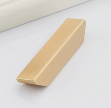 Load image into Gallery viewer, 1 1/4", 2 1/2" (32, 64mm) Brushed Brass Cabinet Pulls | Dresser & Drawer Handles, Kitchen Pulls, Cabinet Door Hardware