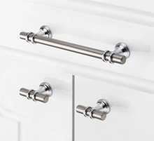 Load image into Gallery viewer, 3.75", 5.0", 6.3", 7.55" (96, 128, 160, 192mm) Black & Gold Modern Drawer Pulls | Kitchen Cabinet & Door Handles, Dresser Knobs