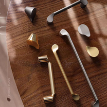 Load image into Gallery viewer, 3.78"-7.55" Gold, Brushed Brass, Gun Gray & Brushed Nickel Knobs, Pulls & Handles | Kitchen Cabinet, Drawer & Dresser Hardware