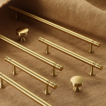 Load image into Gallery viewer, 3.78", 5", 7.55", 10" Brushed Brass Drawer Pulls & Knobs | Kitchen & Cabinet Handles, Dresser & Door Knobs, Kitchen Hardware