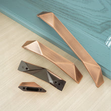 Load image into Gallery viewer, 1.25"-7.55" Modern Brushed Copper Pulls, Knobs & Handles | Kitchen, Cabinet, Dresser & Drawer Hardware