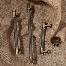 Load image into Gallery viewer, 3.78"-7.55" Aged Brass & Antique Bronze Drop Ring Knobs, Pulls & Handles | Cabinet, Drawer, Dresser, Kitchen & Cupboard Hardware
