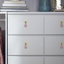 Load image into Gallery viewer, Colorful Cute Drop Ceramic Knobs & Pulls | Multi-Color (Pink, White, Blue, Green, Yellow) Unique Home Decor for Cabinets, Kid Door, Wardrobe & Dresser