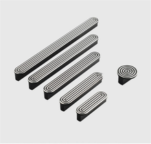 Load image into Gallery viewer, Track Shape Knobs, Pulls & Handles (Black, White) | Drawer, Dresser, Wardrobe, Cabinet & Kitchen Furniture Hardware