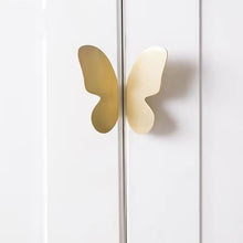 Load image into Gallery viewer, Gold Butterfly Brass Small Knobs, Nordic Light Luxury Handles for Cabinets, Wardrobes and Drawers