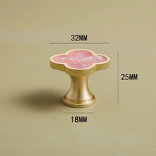 Load image into Gallery viewer, Nordic Simple Brass & Resin Cabinet Knobs | Shell Design Drawer & Door Knobs
