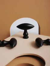 Load image into Gallery viewer, Matte Black Minimalist Olive Brass Pull Handles, Simple Unique Knobs for Wardrobes, Cabinets and Shoe Cabinets