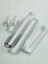 Load image into Gallery viewer, Chrome Silver Brass French Pulls, Nordic Minimalist Cream Luxury Handles for Cabinets & Wardrobes