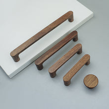 Load image into Gallery viewer, 3"-8.8" Walnut Wood Knobs, Pulls & Handles | Cabinet, Drawer, Cupboard & Dresser Hardware
