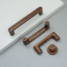 Load image into Gallery viewer, 3"-8.8" Walnut Wood Knobs, Pulls & Handles | Cabinet, Drawer, Cupboard & Dresser Hardware