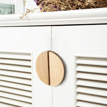 Load image into Gallery viewer, 1.25"-2.5" Ash & Black Walnut Wooden Semicircle (Half Moon) Pulls & Handles | Cabinet, Drawer, Dresser | Home Decor Hardware