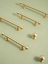 Load image into Gallery viewer, French Vintage Brass Round Ball Bar Pulls, Double Hole Long Handles for Drawers and Wardrobes