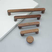 Load image into Gallery viewer, 3"-8.8" Walnut Wood Knobs, Pulls & Handles | Cabinet, Drawer, Cupboard & Dresser Hardware
