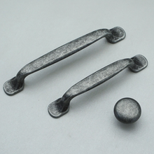 Load image into Gallery viewer, 3.78"-5" (96-128mm) Antique Rustic Pewter Round Knobs, Pulls & Handles | Kitchen, Cabinet Door, Drawer & Dresser Hardware