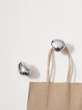 Load image into Gallery viewer, Silver Brass Pebble Wall Hooks, Heavy Duty Drilled Mount Coat Hooks for Entryway Cloakroom Kids Room