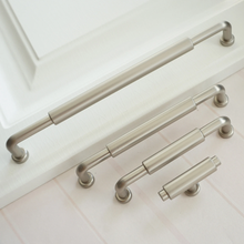 Load image into Gallery viewer, 3.78"-7.55" Brushed Brass, Nickel & Gun Black T Bar Pulls & Handles | Cabinet, Drawer, Dresser & Closet Hardware