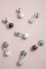 Load image into Gallery viewer, Crystal Stone Ball Drop Knobs, Pulls & Handles (Pink, White, Clear, Red) | Chrome Dresser & Cabinet Door Hardwar