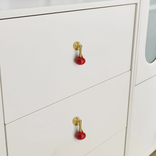 Load image into Gallery viewer, Colorful Cute Drop Ceramic Knobs & Pulls | Multi-Color (Pink, White, Blue, Green, Yellow) Unique Home Decor for Cabinets, Kid Door, Wardrobe & Dresser