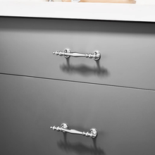 Load image into Gallery viewer, 3", 3.78", 5", 6.3" Chrome Drawer Pulls | Unique Kitchen & Wardrobe Handles, Hollow Cupboard Knobs, Hardware