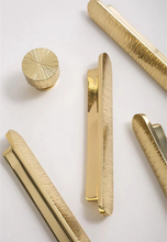 Load image into Gallery viewer, 3.78", 5.0" Solid Brass Hammered Gold Knobs & Pulls | Unique Dresser & Drawer Handles, Kitchen Cabinet, Wardrobe & Cupboard Hardware