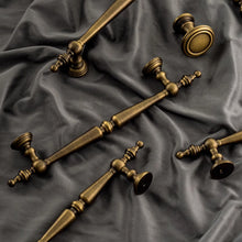 Load image into Gallery viewer, 3.78", 5", 6.3" Vintage Bronze Drawer Pulls | European Antique Cabinet & Kitchen Door Handles, Dresser Knobs