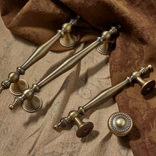 Load image into Gallery viewer, 3", 3.78", 5", 6.3" Aged Brass & Antique Bronze Kitchen Handles | Unique Cabinet & Wardrobe Pulls, Drawer & Cupboard Knobs, Hardware