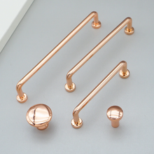 Load image into Gallery viewer, 3.78"-6.3" Rose Gold Knobs & Pulls | Drawer, Cabinet, Dresser, Wardrobe & Kitchen Cupboard Hardware